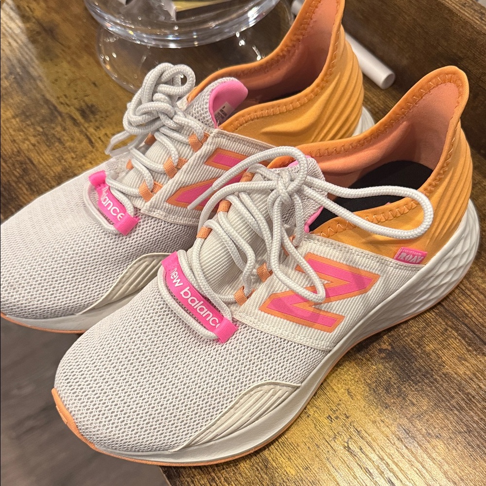 New Balance Women's Athletic Shoes in Orange and Cream
